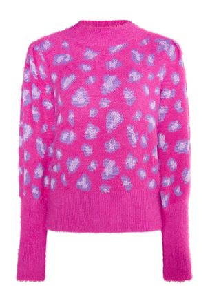 Faina Gebreide trui Dames Roze Veelkleurig