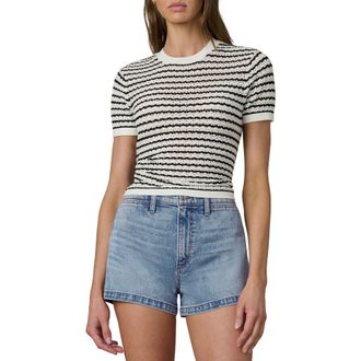 Joe's The Crochet Sweater in Milk/Black Stripe at Nordstrom, Size X-Large