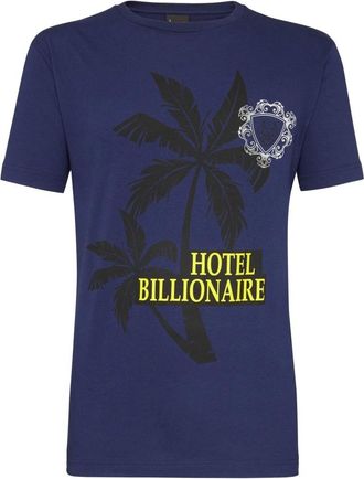 Billionaire Boys Club T-shirt Ronde Hals SS Palms - Heren - T-shirts - Blauw - S - Katoen - Tops