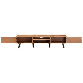 Berkfield Home TV Cabinet 145x35x35 cm Solid Acacia Wood in Brown | Size: 145 x 35 x 35 cm
