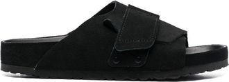 Birkenstock Kyoto touch-strap sandals - men - Calf Leather/Calf Suede/Rubber - 41 Regular - Black