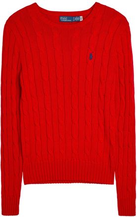 Polo Ralph Lauren Cable-knit Cotton Jumper - Red - XL (UK16 / XL)