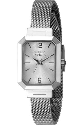 Invicta Angel 48150 Dames Horloge - Quartz Uurwerk - Roestvrij Staal met zilveren Wijzerplaat - 21mm