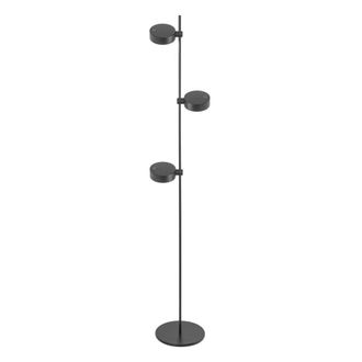 Zafferano L&aacute;mpara pie led negro recargable regulable 3 m&oacute;dulos zafferano