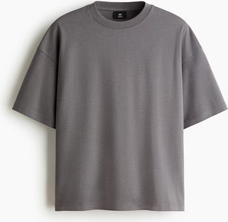 H&M Oversized Fit Interlock T-shirt in Gray at Nordstrom, Size Xx-Large