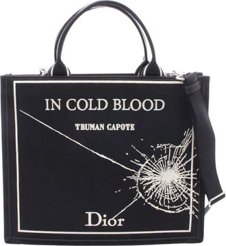 Dior Pre-owned Dior Medium Canvas Book Cover Embroidery Book Tote with Strap Ladies 1NIVVYGP35V8TFOH