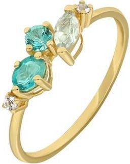 Bony Levy Paraiba Topaz Cluster Stackable Ring in 14K Yellow Gold at Nordstrom, Size 6.5