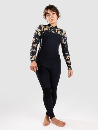 Roxy 4/3 Swell Natural Back Zip Primaloft Neoprenanzug schwarz