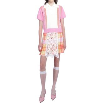 Anna Sui Amalfi Knits Polo in Pink Multi at Nordstrom, Size X-Small