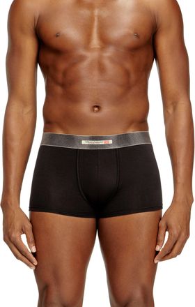 Diesel Three-pack of stretch cotton boxer briefs with satin waistband - Trunks - Man - Black