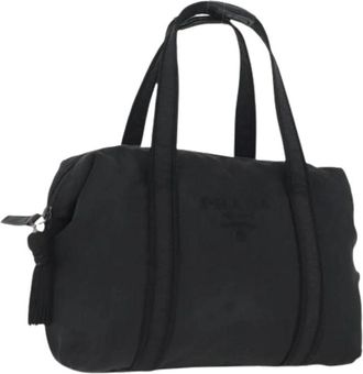Prada Pre-owned Nylon Handtas - Dames - Vintage Weekendtas - Zwart - ONE Size - Nylon - Vintage