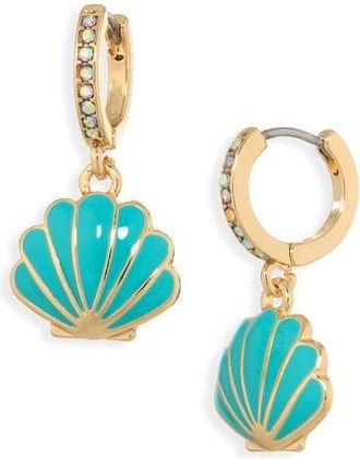Leith Shell Drop Earrings in Blue- Gold at Nordstrom Rack