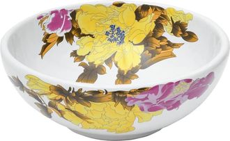 Berkfield Home Durable Countertop Basin Multicolour Round OE&para;41x14 cm Ceramic in White | Size: 41x14 cm