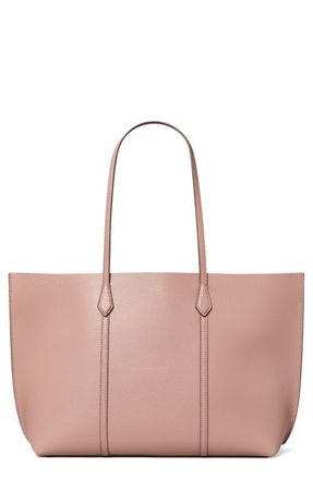 Tory Burch Perry Triple Compartment Leather Tote in Light Mauve at Nordstrom