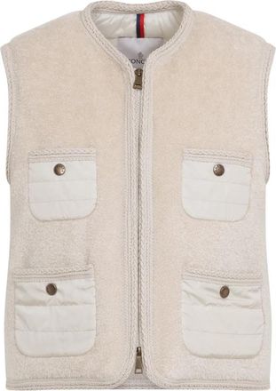 Moncler Mimosas Vest - Dames - Bodywarmers - Beige - S - Katoen - Jassen