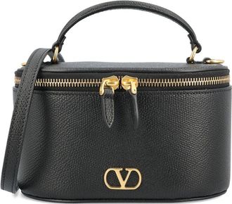 Valentino Garavani V Logo Signature Leather Vanity Case