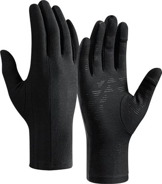 Generic Winter Touchscreen Gloves for Women Cold Weather Warm Thermal Insulated Driving Outdoor Activities Smartphone Compatible Non Slip Grip Stretch(Black 6