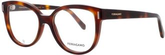 Ferragamo Ladies Tortoise Rectangular Eyeglass Frames Sf2994