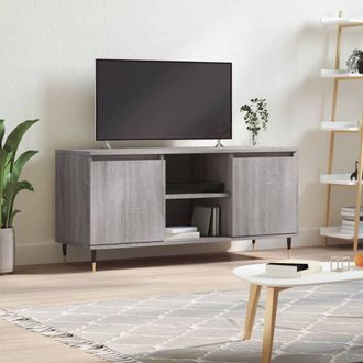 vidaXL Vidaxl - Mueble De Tv Madera De Ingenier&iacute;a Gris Sonoma 104x35x50 Cm