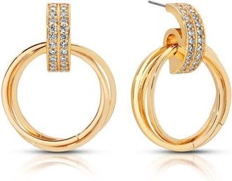 Ettika Knot Pavé Drop Earrings in Gold at Nordstrom