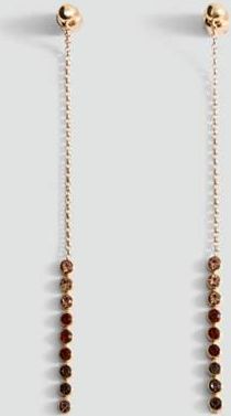 Mango Orecchini lunghi cristalli oro - Donna - Taglia unica - MANGO