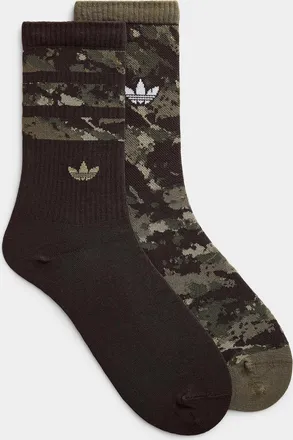 adidas Mens Trefoil camouflage socks 2-pack