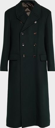 Tom Ford Men & apos;s Wool and Cashmere Melton Double-Breasted Officer Coat