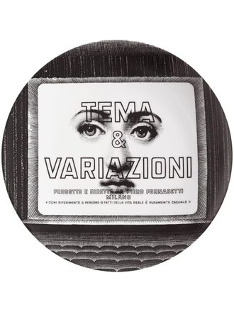 Fornasetti Tema e Variazioni n.283 wall plate - unisex - Porcelain - One Size - Black