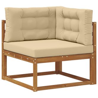 vidaXL Sof&aacute; Esquinero De Exterior Natural Vidaxl