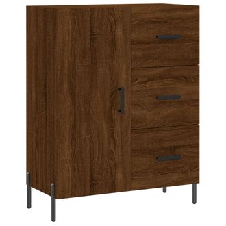 vidaXL Aparador De Madera De Ingenier&iacute;a Marr&oacute;n Roble 69,5x34x90 Cm Vidaxl