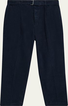 Officine Générale Mens Corduroy Self-Belt Pleated Pants