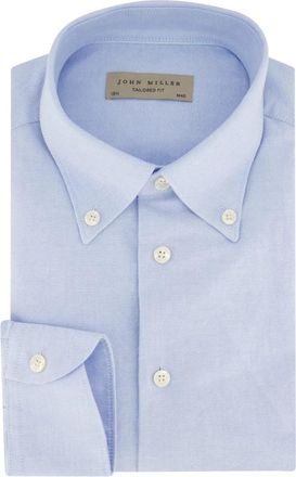John Miller Lichtblauw Business Overhemd Slim Fit - Heren - Casual Overhemden - Blauw - 3XL - Katoen - Overhemden