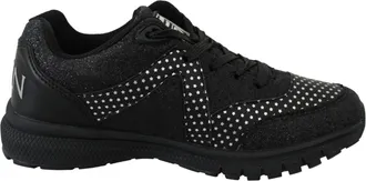 Plein Sport Black Polyester Runner Jasmines Sneakers Womens Shoes