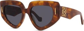 Loewe Anagram Geometrische Zonnebril - Dames - Zonnebrillen - Bruin - ONE Size - Accessoires