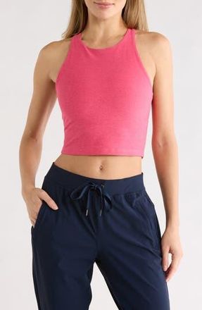 Beyond Yoga Spacedye Refocus Racerback Crop Tank in Vivid Pink Heather at Nordstrom Rack, Size X-Small