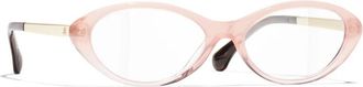 Chanel Ovale Brilmontuur - Dames - Accessoires - Roze - Maat: 54 MM