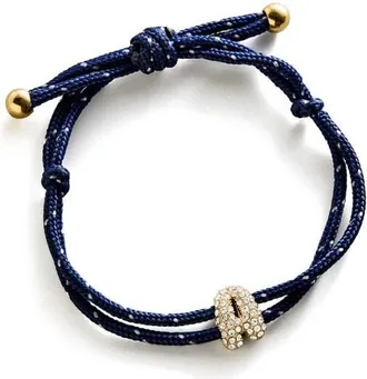 BaubleBar Initial Custom Paracord Bracelet in Blue A at Nordstrom