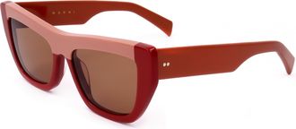 Marni Womens 52mm Rose Red Sunglasses