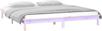vidaXL Estructura de cama led sin colchón madera maciza 160x200 cm Vidaxl