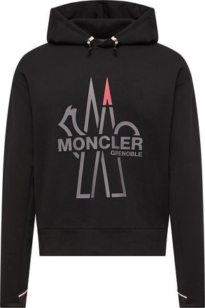 Moncler Moncler Logo Polartec Hoodie, Men, Black, Size: 3xl