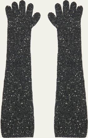 The Row Merano Cashmere Long Gloves