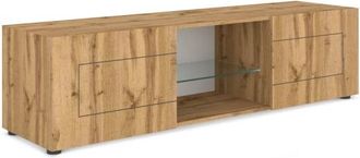 Itamoby Mueble para tv 2 puertas y hueco 150x40x40 cm efecto madeira roble