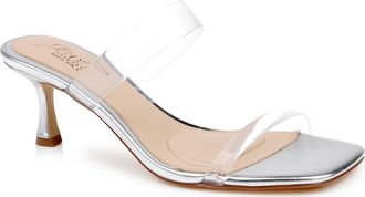 Badgley Mischka Philippa Sandal in Clear/Silver at Nordstrom, Size 6.5