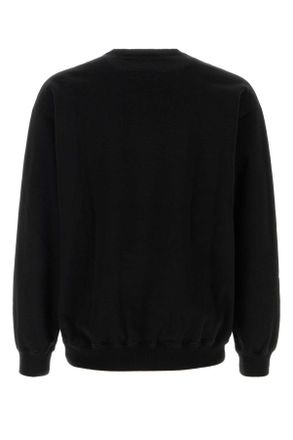 Yohji Yamamoto Mens Black Cotton Yohji Yamamoto X Neighborhood Sweatshirt Exterior: Felpe