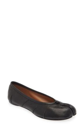 Maison Margiela Tabi Ballerina Flat in Black at Nordstrom, Size 11Us