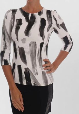 Dolce & Gabbana striped printed blouse