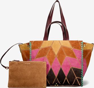 Jerome Dreyfuss Shopper aus Kalbsleder Ziegenleder und Rindsleder L&eacute;on M