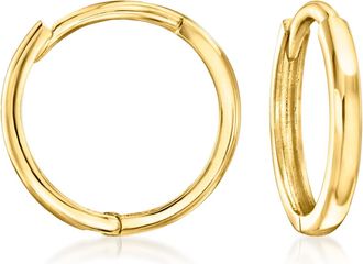 RS Pure by Ross-Simons Italian 14kt Yellow Gold Charm-Compatible Huggie Hoop Earrings