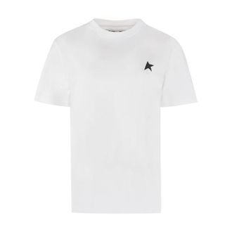 Golden Goose Katoenen T-shirt - Dames - Tops - Wit - Maat: M Katoen