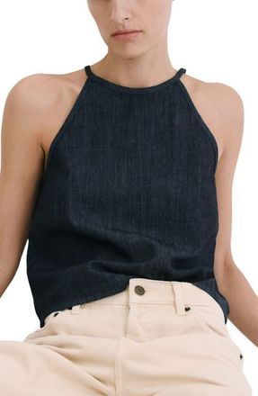 Mango Sleeveless Denim Top in Blue at Nordstrom, Size X-Small